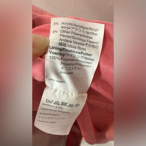 J Crew Mercantile Coat Womens Size 6 Pink Wool Blend Funnel Neck Jacket - Picture 12 of 15